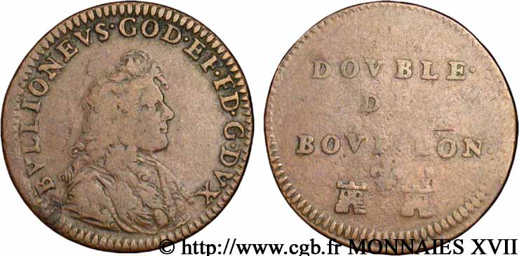 ARDENNES - DUCHY OF BOUILLON - GODEFROY-MAURICE DE LA TOUR D AUVERGNE Double de Bouillon VF