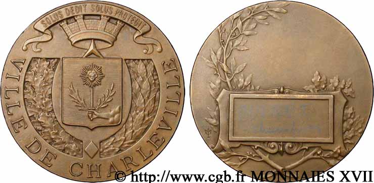 MODERN MEDALS OF CHARLEVILLE-MÉZIÈRES Médaille de la ville AU