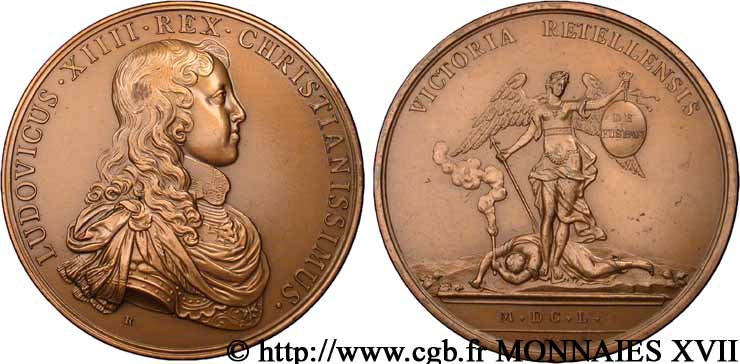 ARDENNES - THE RETHELOIS Médaille de la bataille de Rethel par Röettiers et Molart, refrappe MS