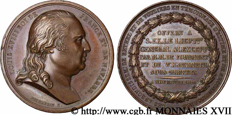 ARDENNES - THE RETHELOIS Médaille pour le général Woronsoff AU