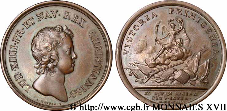 ARDENNES - ROCROI Médaille de la bataille de Rocroi par Mauger EBC