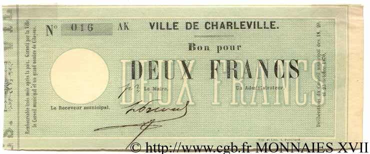 MONNAIE SATIRIQUE - GUERRE DE 1870 ET BATAILLE DE SEDAN Série specimen des quatre billets de Charleville UNC