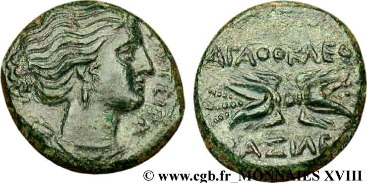 SICILIA - SIRACUSA Hémilitron ou bronze au foudre, (MB, Æ 22) AU
