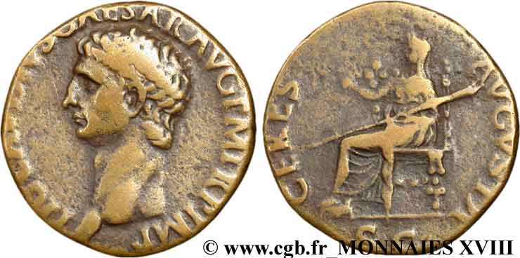 CLAUDIUS Dupondius, (MB, Æ 28) fSS
