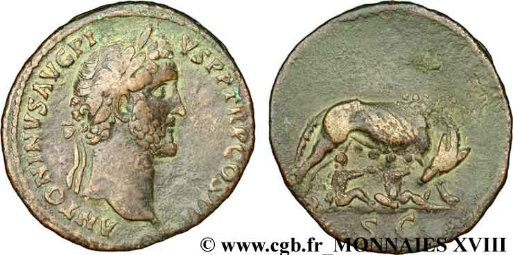 ANTONINUS PIUS Sesterce, (GB, Æ 34) SS/S