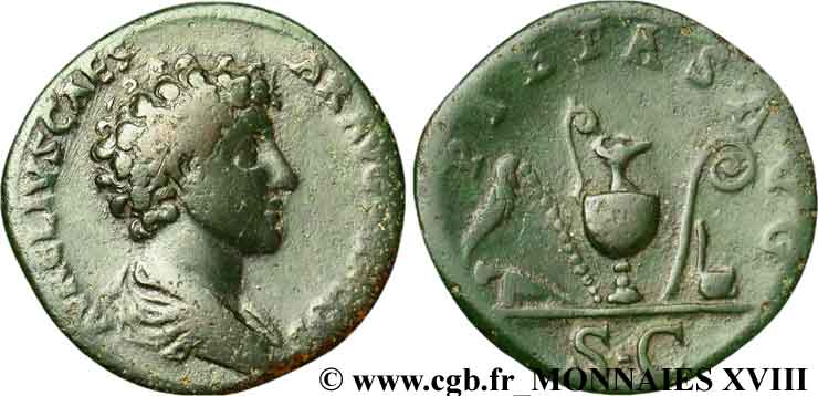 MARCUS AURELIUS Sesterce, (GB, Æ 33) XF