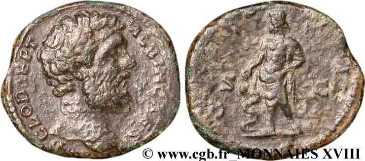 CLODIO ALBINO Moyen bronze, dupondius ou as (MB, Æ  q.BB