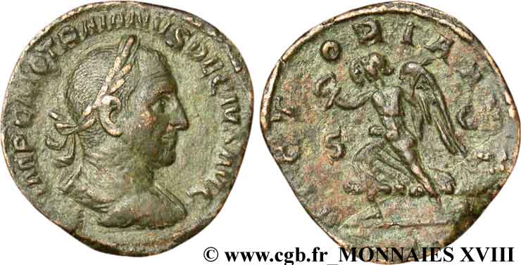 TRAJAN DECIUS Sesterce, (GB, Æ  30) XF