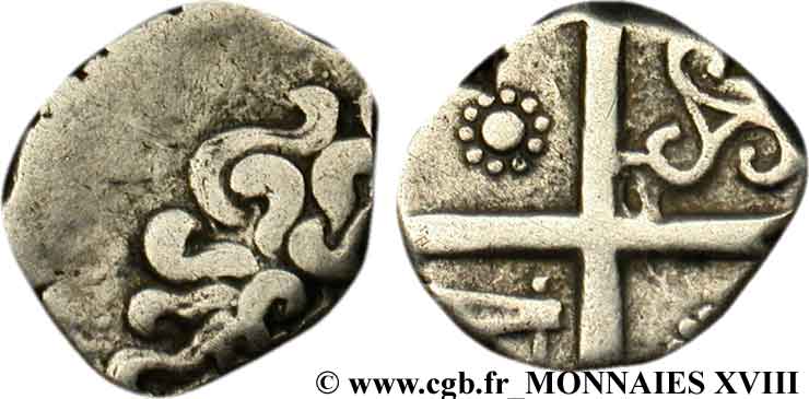 GALLIA - SOUTH WESTERN GAUL - PETROCORII (Area of Perigueux) Drachme “au style flamboyant” VF