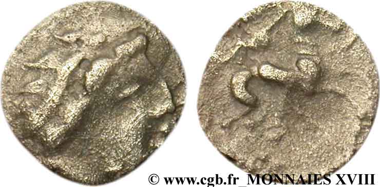 GALLIA - MID-WEST, UNSPECIFIED Quinaire au cavalier ou 1/4 de drachme (?) VF