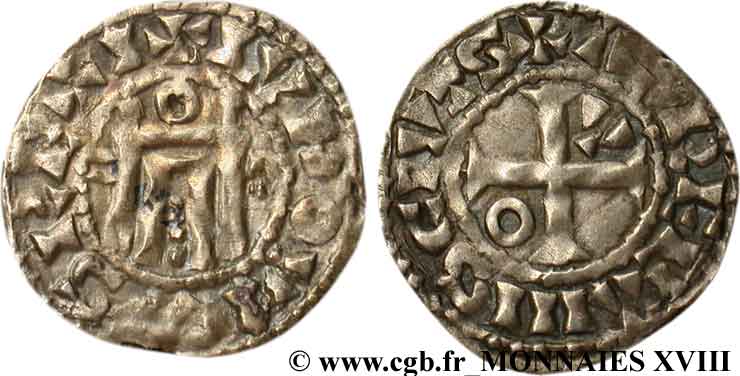 LUIGI VI  THE FAT  Denier c. 1110-1130 Orléans q.SPL
