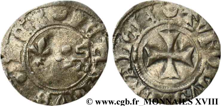 HENRY VI OF LANCASTER Denier tournois 4/06/1423 Châlons-en-Champagne VF