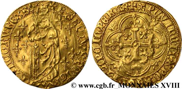 CHARLES VII LE VICTORIEUX Royal d or 9/10/1429 Bourges TTB