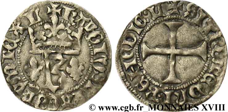 CHARLES VII  THE WELL SERVED  Petit blanc au K ou des  gens d armes  4/12/1431 Loches XF/VF