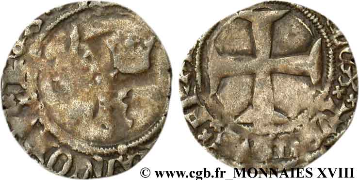 CHARLES VII LE VICTORIEUX Double tournois n.d. Limoges TB+