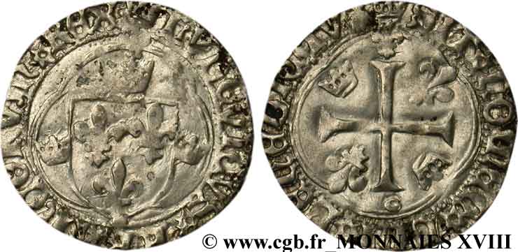 LOUIS XII LE PÈRE DU PEUPLE Douzain ou grand blanc à la couronne 25/04/1498 Dijon TTB