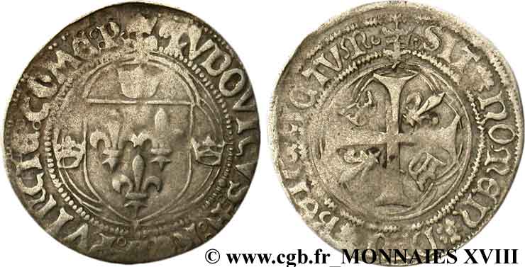 LOUIS XII LE PÈRE DU PEUPLE Blanc de Provence, 3e type 25/04/1498 Tarascon TB+