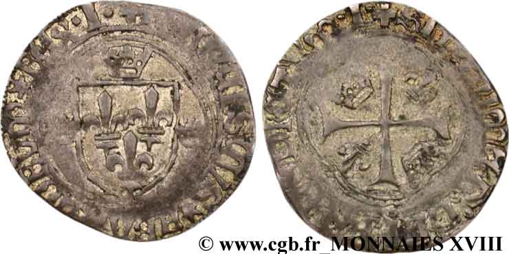 FRANCOIS I Grand blanc à la couronne, 1er type 23/01/1515 Saint-Pourçain VF/VF