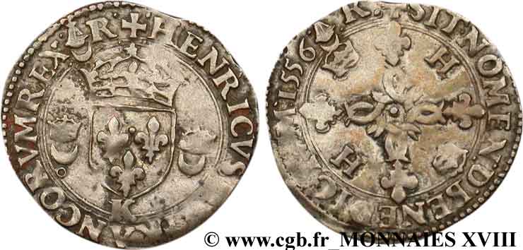 HENRY II Douzain aux croissants 1556 Bordeaux BB