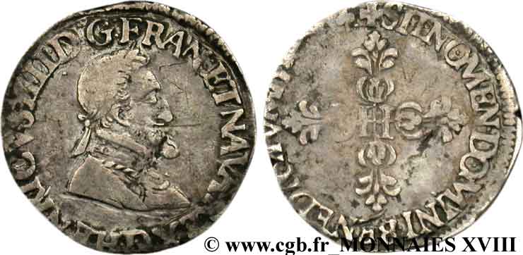 HENRI IV LE GRAND Quart de franc, type de Lyon n.d. Lyon TTB