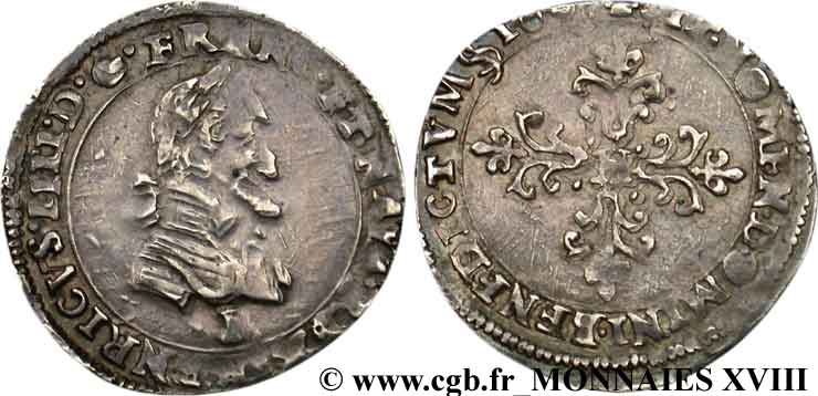 HENRI IV LE GRAND Quart de franc, type de Villeneuve 160[?] Saint-André de Villeneuve-lès-Avignon TTB