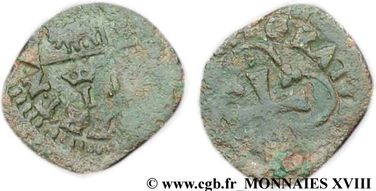 LOUIS XIII LE JUSTE Vaquette, 1er type n.d. Morlaàs TB