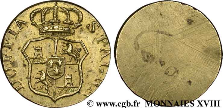 SPAIN (KINGDOM OF) - MONETARY WEIGHT Poids monétaire pour le double écu d’Espagne appellé “doppia” ou “doblon” n.d. Italie AU