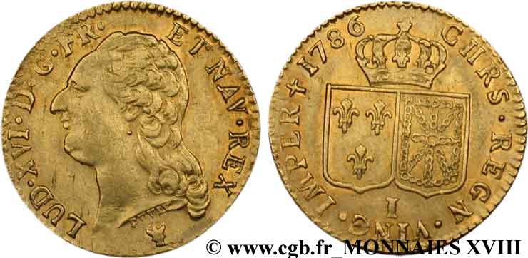 LOUIS XVI Louis d or aux écus accolés 1786 Limoges q.SPL