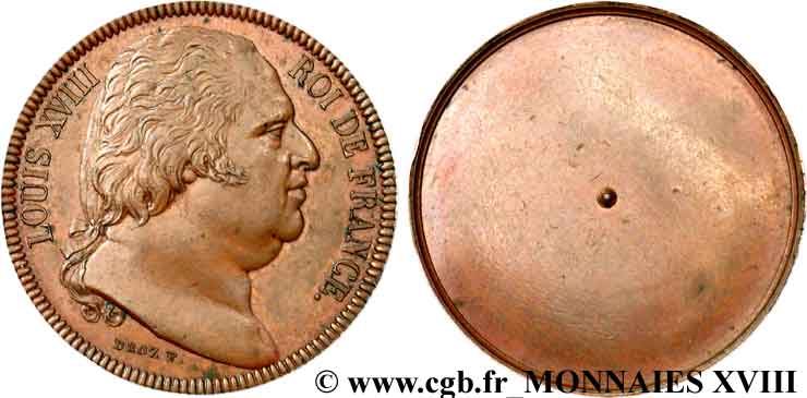 Essai uniface d’avers de 40 francs par Droz n.d. Paris VG. 2418  SPL 