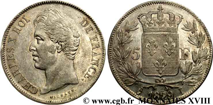 5 francs Charles X, 2e type 1829 Limoges F.311/32 BB 