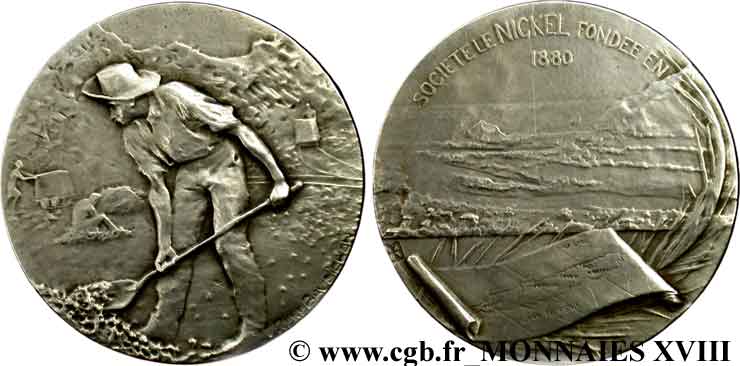 TERCERA REPUBLICA FRANCESA Médaille Mcht 41, société le Nickel EBC