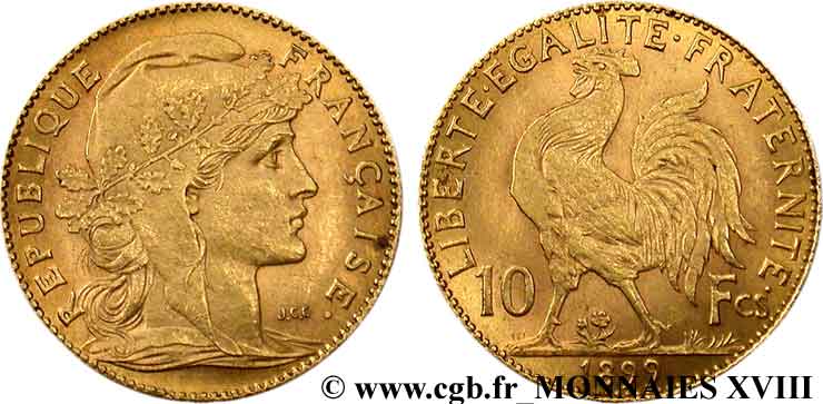 10 francs Coq 1899 Paris F.509/1 EBC 