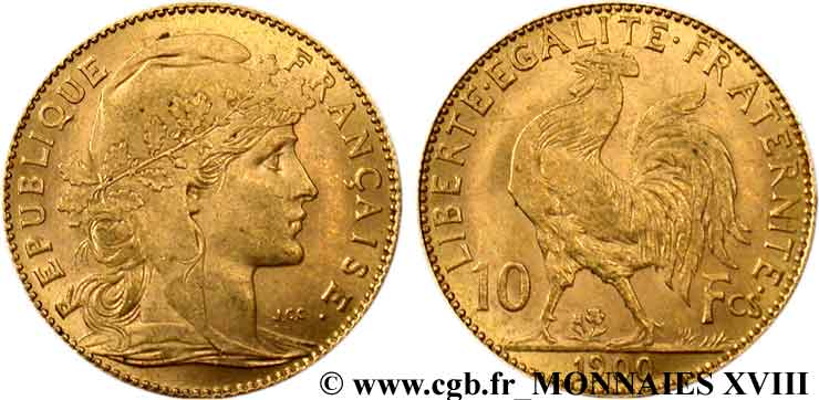 10 francs Coq 1900 Paris F.509/3 VZ 