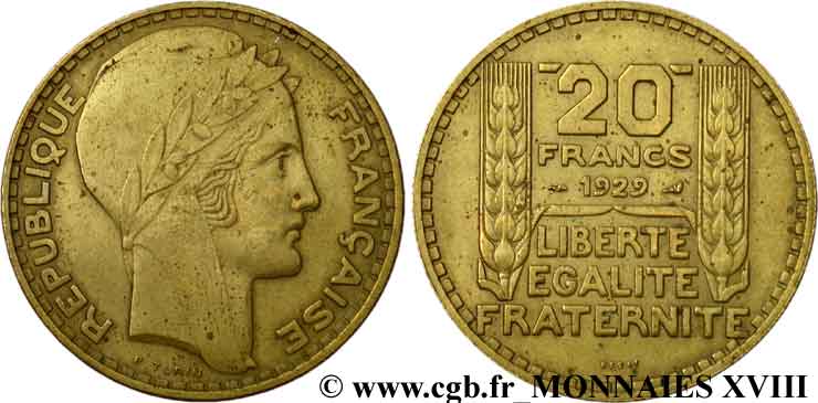 Essai de 20 francs Turin 1929 Paris VG.5242  MBC 