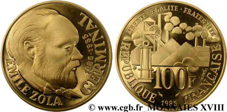 100 francs or Émile Zola 1985  F.1601 1 FDC 