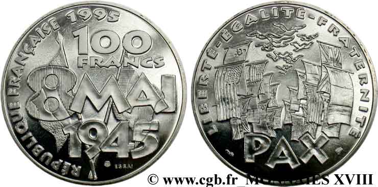 Essai de 100 francs 8 mai 1945 1995  F.463/1 FDC 