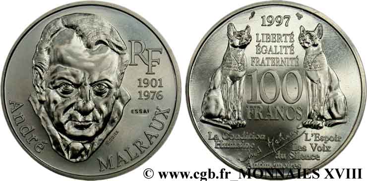 Essai de 100 francs Malraux 1997  F.465/1 FDC 