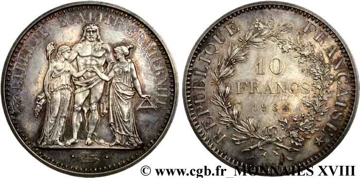 Essai de 10 francs Hercule 1964 Paris F.364/2 EBC 