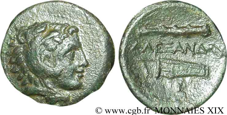 MACEDONIA - REINO DE MACEDONIA - ALEJANDRO III EL GRANDE Unité de bronze, (MB, Æ 21) MBC+