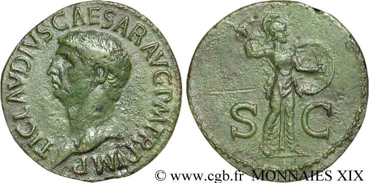 CLAUDIUS As, (MB, Æ 30) fVZ