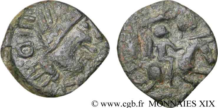 GALLIA - LEMOVICES (Area of Limoges) Bronze CONNO EPILLOS SEDVLLVS XF