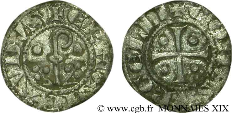 ESPAGNE - MARCHES D ESPAGNE - CATALOGNE - ÉVÊCHÉ D URGEL - PIERRE II D ARAGON (1347-1408) Denier TTB