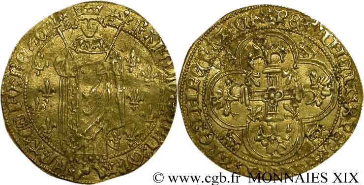 CHARLES VII  THE WELL SERVED  Royal d or n.d. Chinon XF