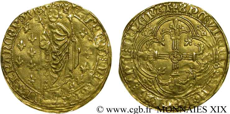 CHARLES VII LE VICTORIEUX Royal d or n.d. La Rochelle TTB