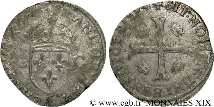 CHARLES X, CARDINAL OF BOURBON Douzain aux deux C, 1er type 1594 Paris BC/BC+