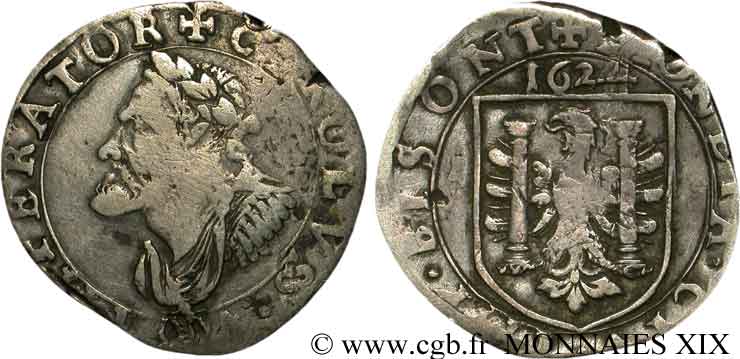 TOWN OF BESANCON - COINAGE STRUCK AT THE NAME OF CHARLES V Teston ou huit gros VF