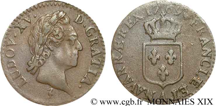 LOUIS XV  THE WELL-BELOVED  Demi-sol dit  à la vieille tête  1769 Paris SS