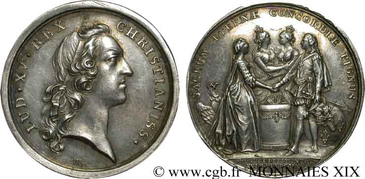 DAUPHINÉ - LOUIS X, DAUPHIN (futur LOUIS XVI) Médaille Ar 34, mariage du dauphin SPL