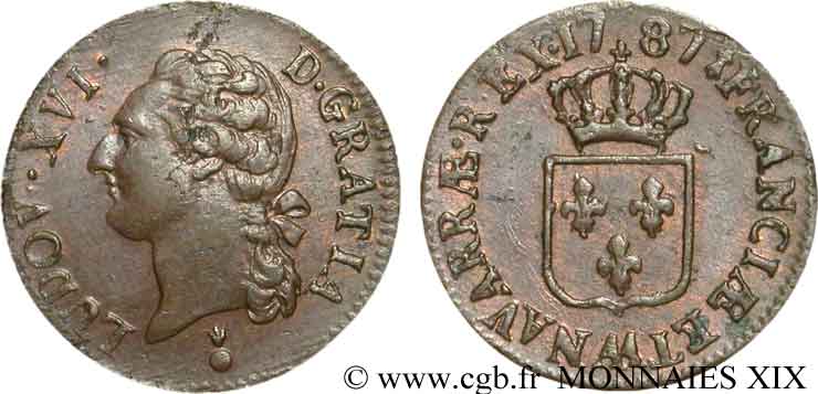 LOUIS XVI Demi-sol dit “à l écu” 1787 Metz SUP