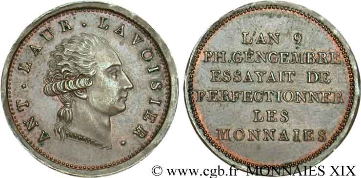 Essai au module de 2 francs de Lavoisier par Gengembre 1801  VG.906  SPL 